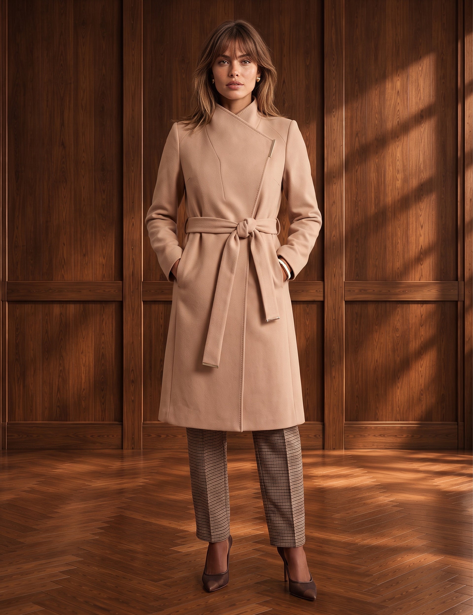 TED BAKER コート Midi Length Belted Wool Wrap Coat | Rose | Ted Baker US