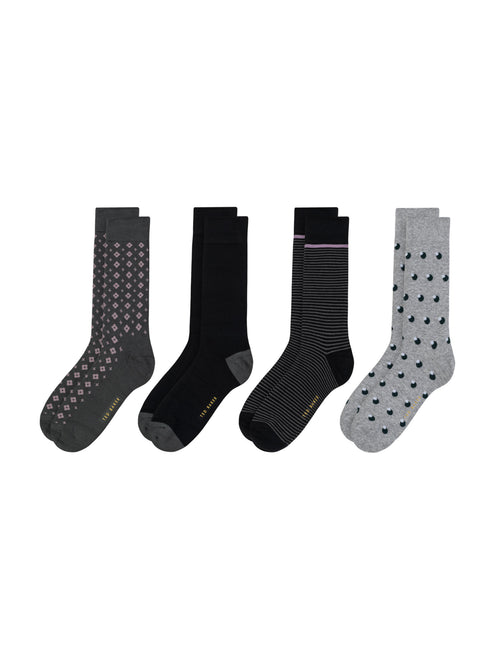 4 PK Men's Non Terry Dress Crew | GREEN