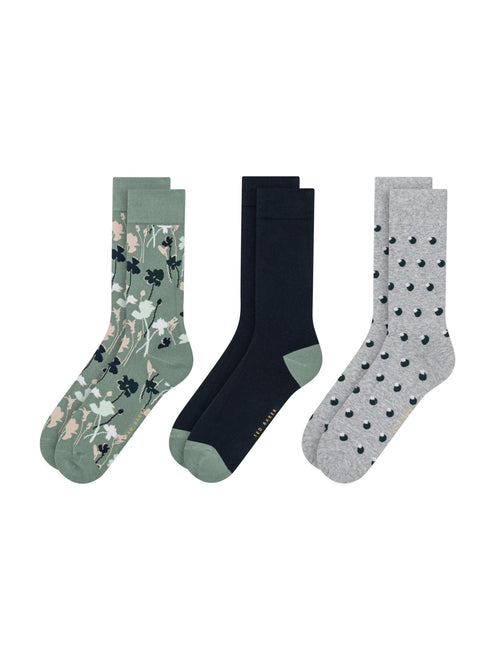 3 PK Men's Non Terry Crew | GREEN