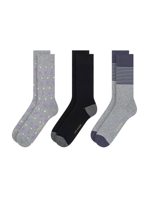 3 PK Men's Non Terry Crew | BLACK