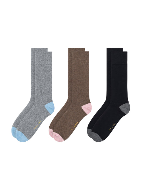 3 PK Men's Non Terry Crew | MID-GREY