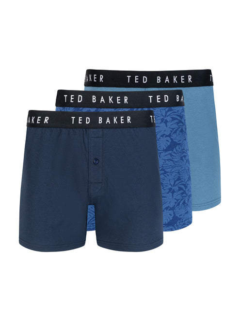 3 PK Cotton Blend Knit Boxer | BLUE