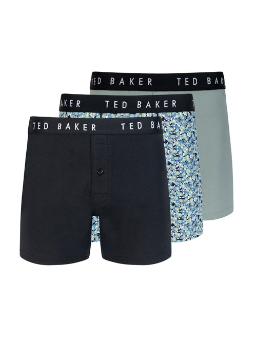 3 PK Cotton Blend Knit Boxer | BLACK-MULTI