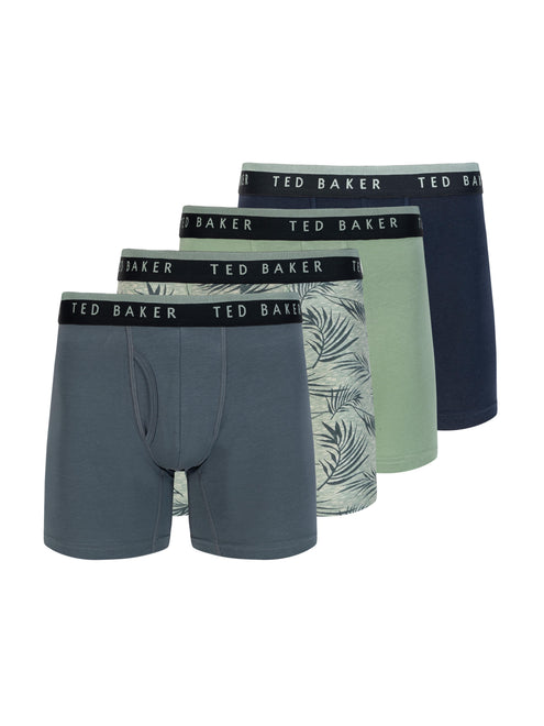 4 PK Cotton Stretch Boxer Brief | GREEN-COMBO