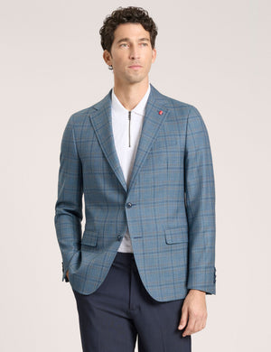 WINFRED-CHECK | TEAL BLUE