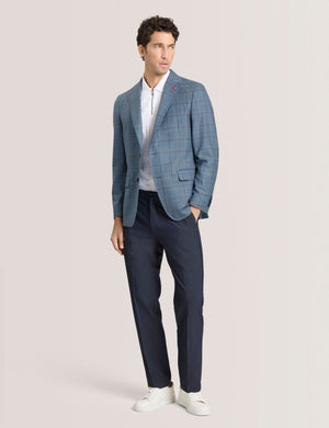 WINFRED-CHECK | TEAL BLUE