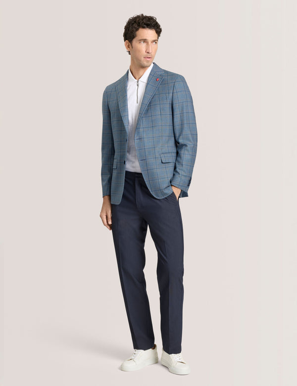 WINFRED-CHECK | TEAL BLUE