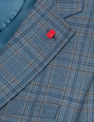 WINFRED-CHECK | TEAL BLUE