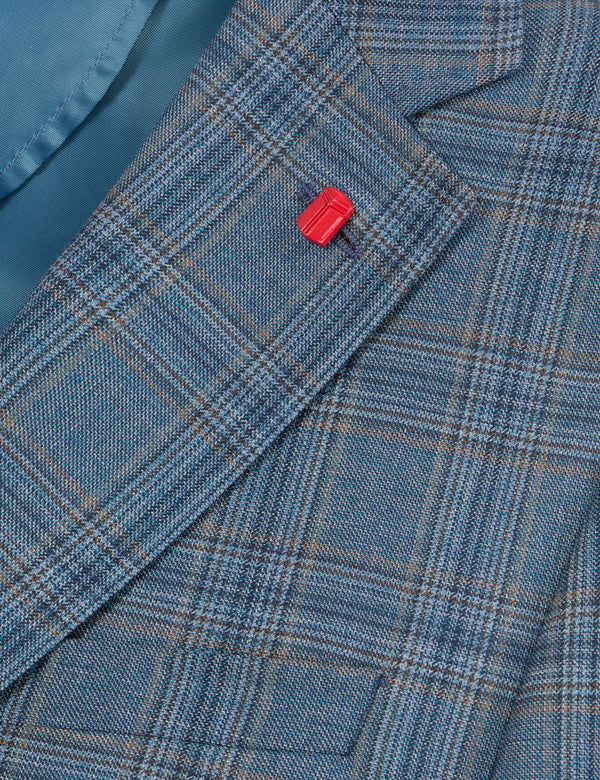 WINFRED-CHECK | TEAL BLUE