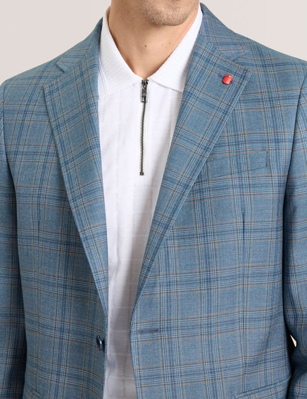 WINFRED-CHECK | TEAL BLUE