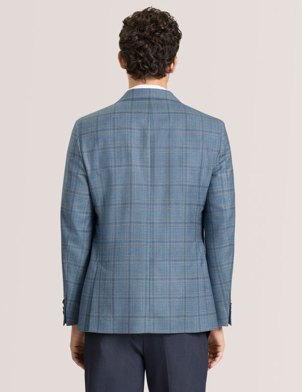 WINFRED-CHECK | TEAL BLUE