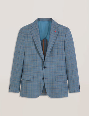 WINFRED-CHECK | TEAL BLUE