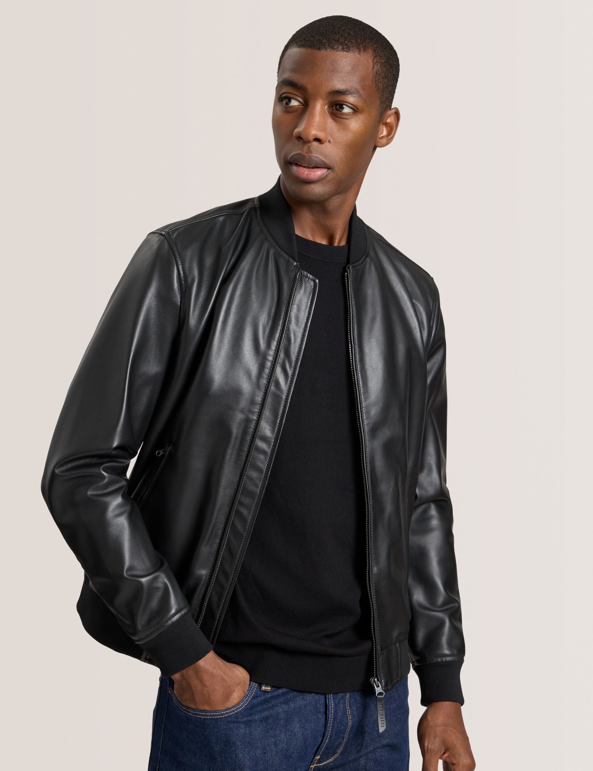 Leather Bomber Jacket | Waggoner | Ted Baker US