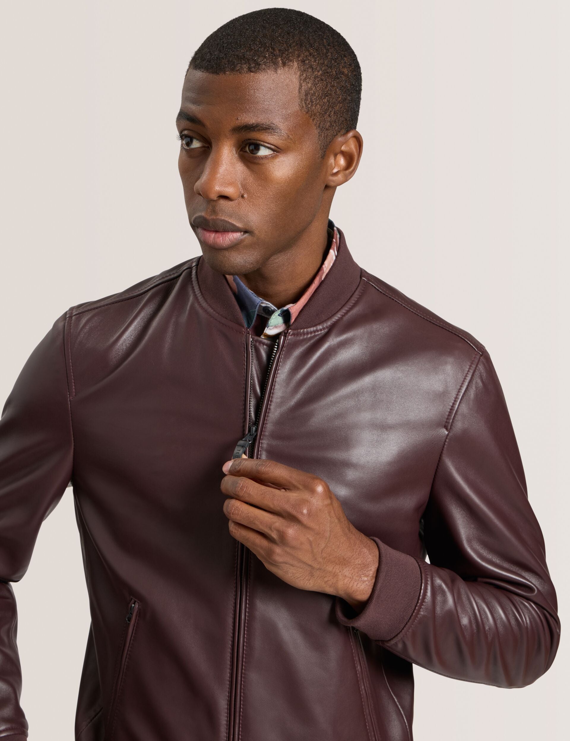 ヒ*ロ様 TED BAKER LONDON羊革ボンバージャケット vintage WAGGONER - Leather Bomber Jacket