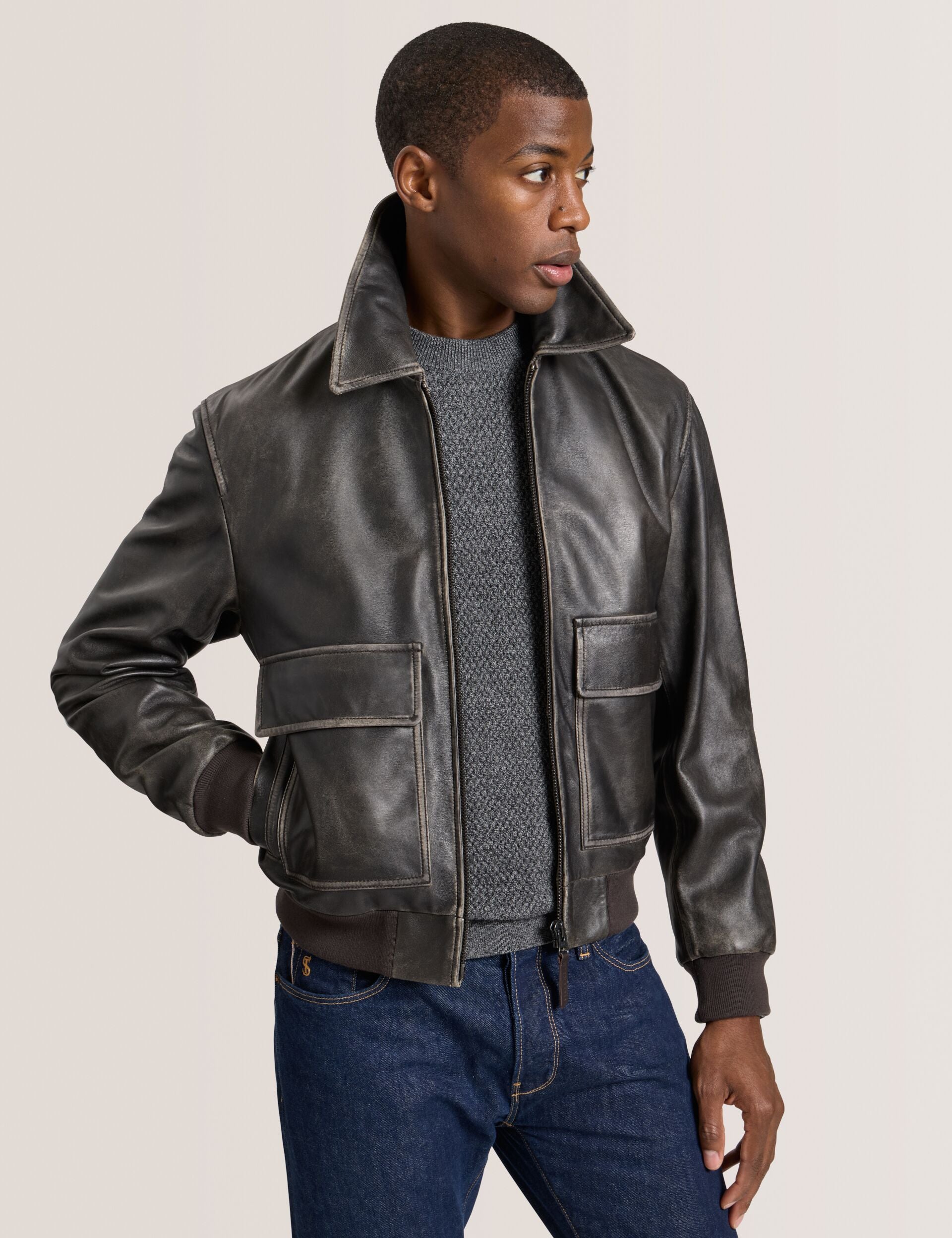 Leather Bomber Jacket | Whistler | Ted Baker US