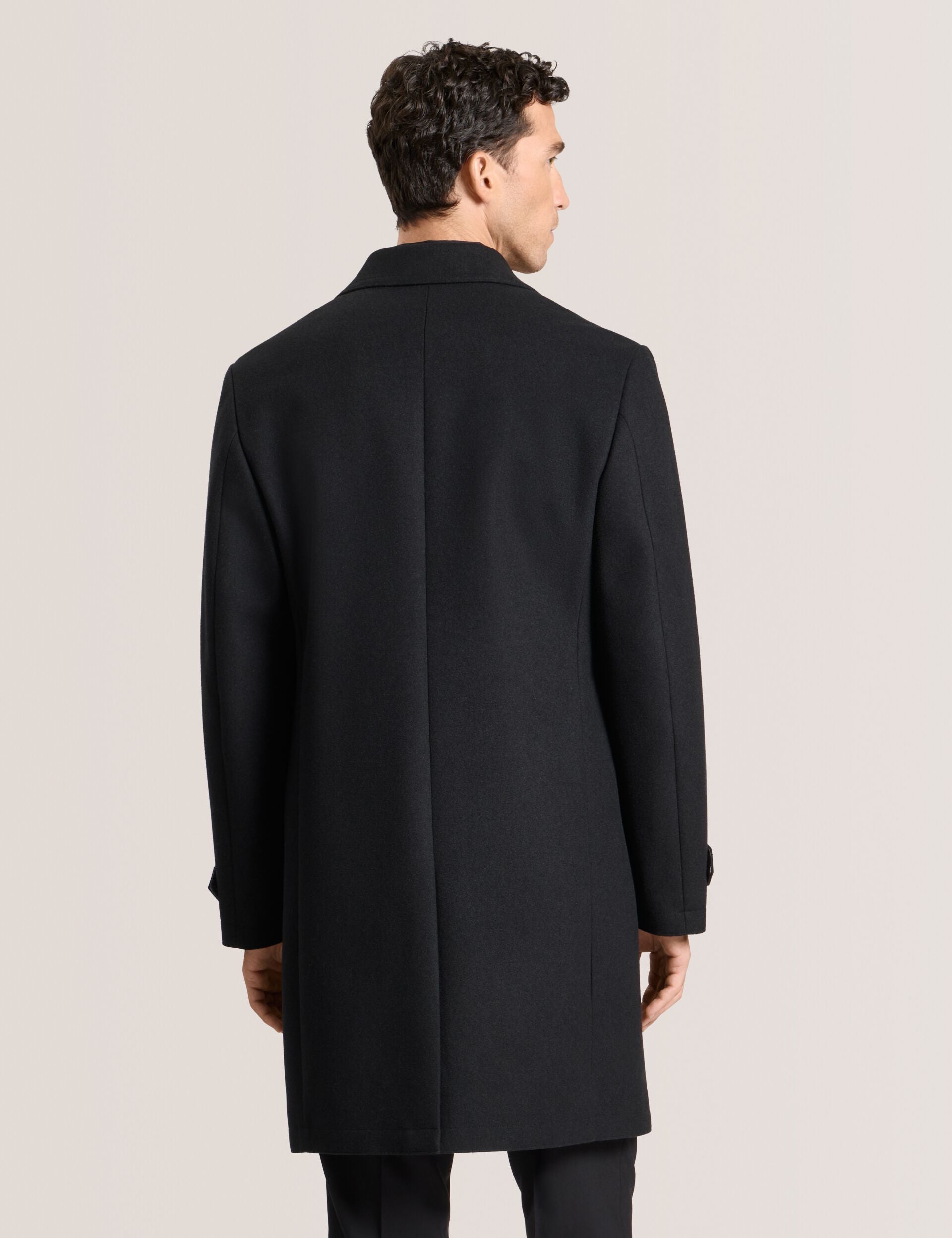 Black Double Breasted Overcoat | Winthrop | Ted Baker US