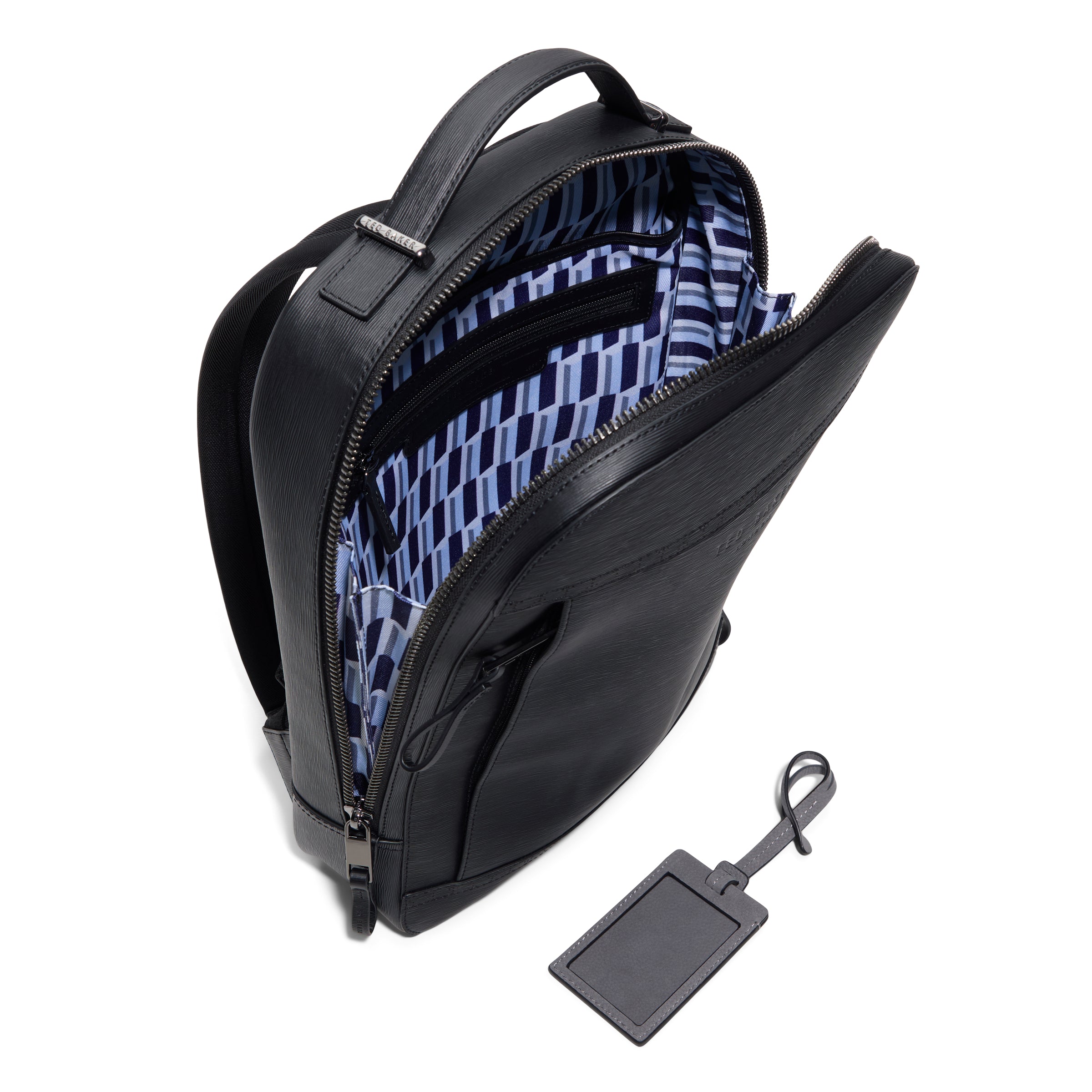 Black Structured Backpack Carlisle Ted Baker US