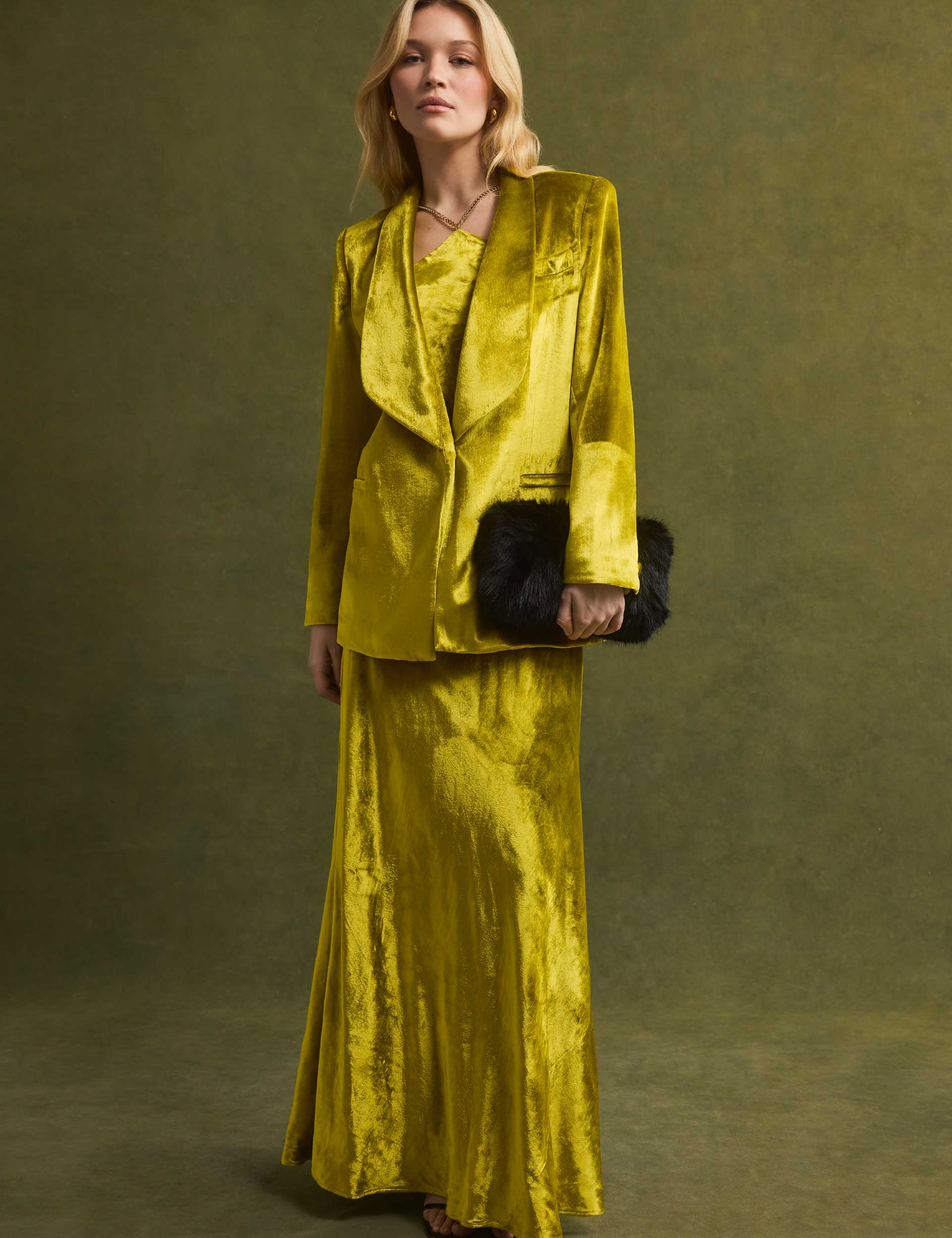 ted baker gold dress TED BAKER Satin dress MELODA in gold